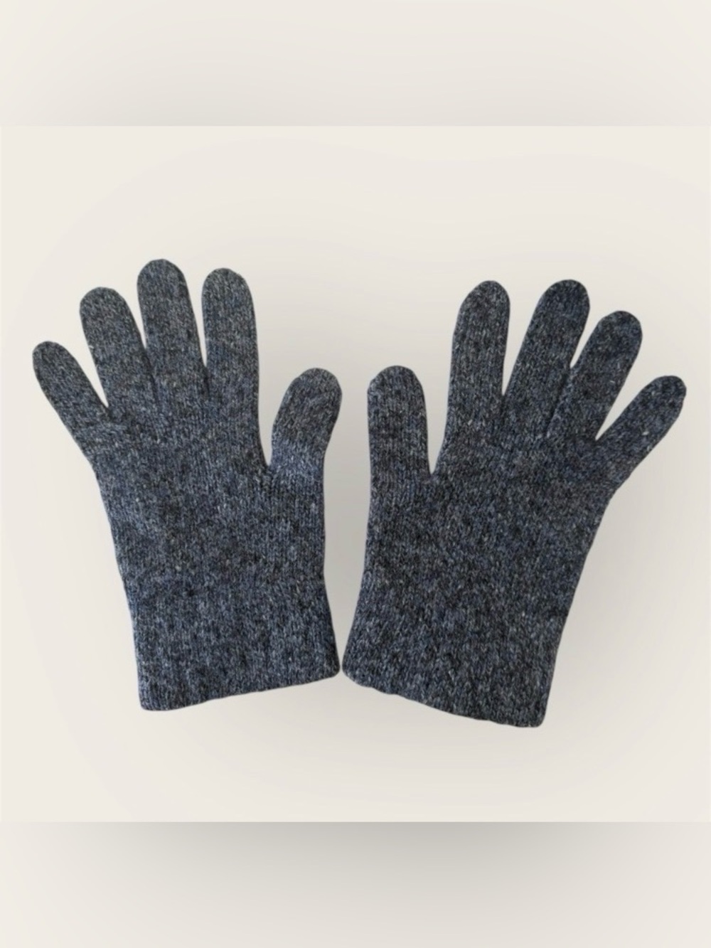 Mens Grey Knit Winter Gloves